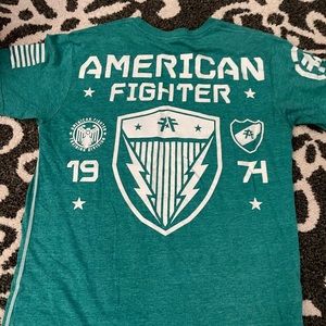 green and white means american fighter shirt